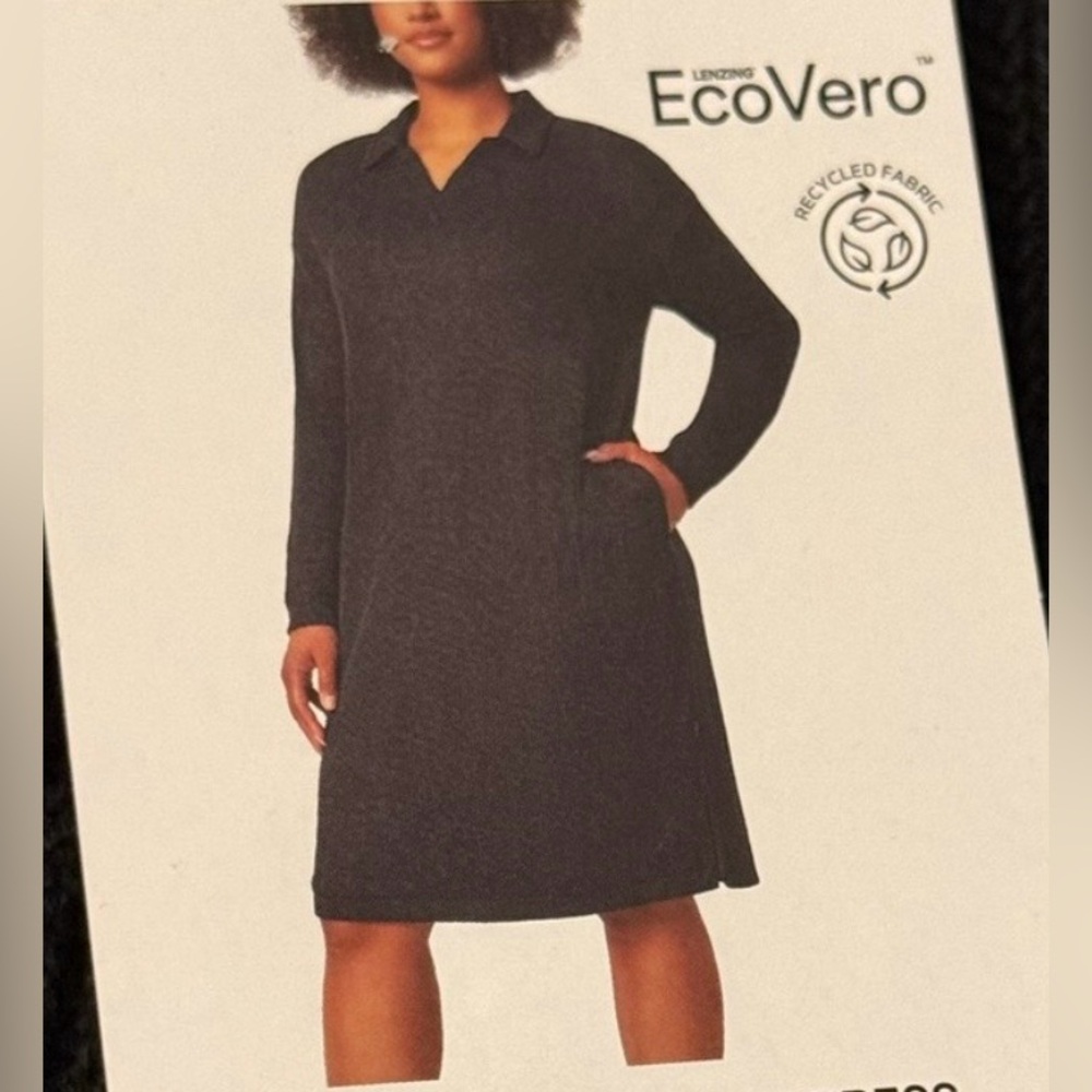 Elegant Black Ribbed knit Dress